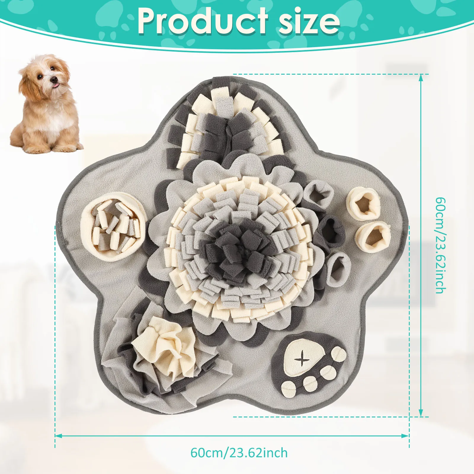 Dog Snuffle Mat Pet Toys Interactive Training Sniff Natural Feeding Mat Squeaker Dog Treat Relieve Pressure Snuffle Toys - Image 9