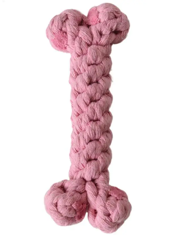 Dog Chew Toys Soft Cotton Bone Puppy Teeth Cleaning Toy 15.5cm/6.1 Inches Aggressive Chewers Dog Toy Pet Teeth Cleaning - Image 6