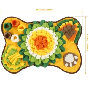 Dog Snuffle Mat Pet Toys Interactive Training Sniff Natural Feeding Mat Squeaker Dog Treat Relieve Pressure Snuffle Toys