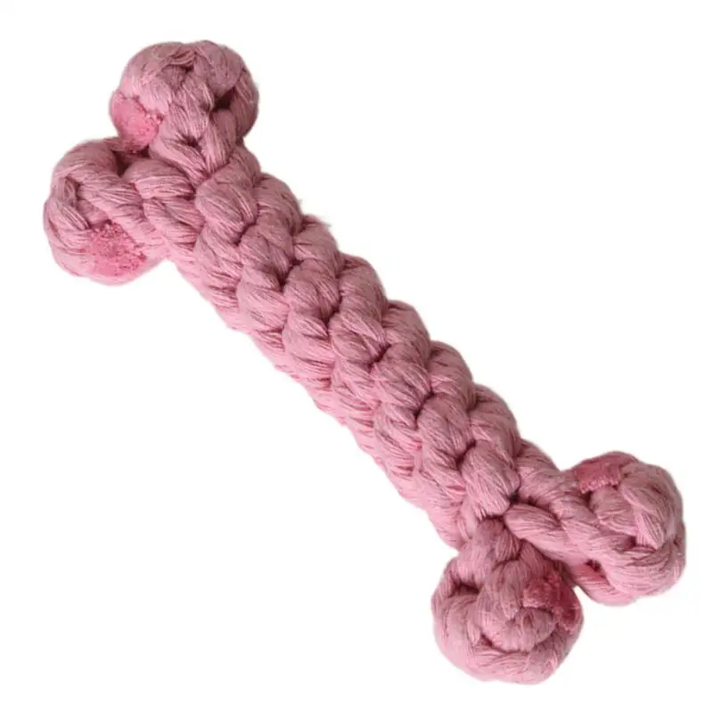 Dog Chew Toys Soft Cotton Bone Puppy Teeth Cleaning Toy 15.5cm/6.1 Inches Aggressive Chewers Dog Toy Pet Teeth Cleaning - Image 2